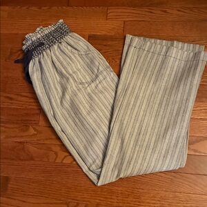 Striped Gray women pull up style Pants